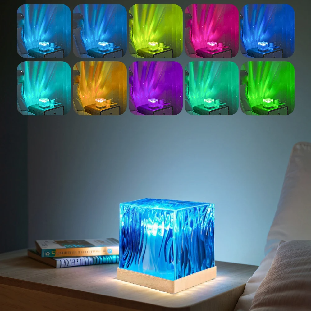 Northern Lights Water Ripple Lamp - Bedroom Ambience & Living Room Atmosphere Light - Nook Essence