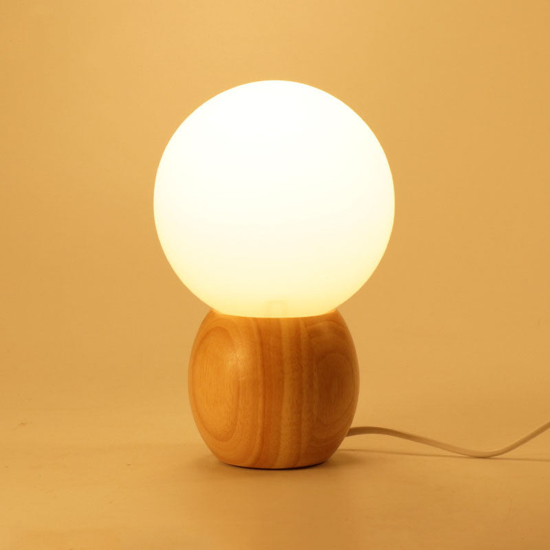 Minimalist Nordic Solid Wood Table Lamp with Soft Lighting for Bedroom and Living Room - Nook Essence