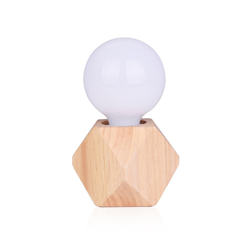 Minimalist Nordic Solid Wood Table Lamp with Soft Lighting for Bedroom and Living Room - Nook Essence