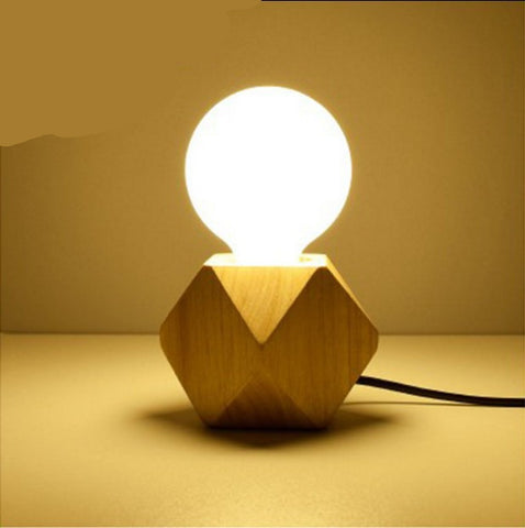 Minimalist Nordic Solid Wood Table Lamp with Soft Lighting for Bedroom and Living Room - Nook Essence