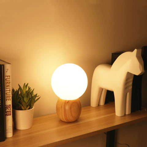 Minimalist Nordic Solid Wood Table Lamp with Soft Lighting for Bedroom and Living Room - Nook Essence