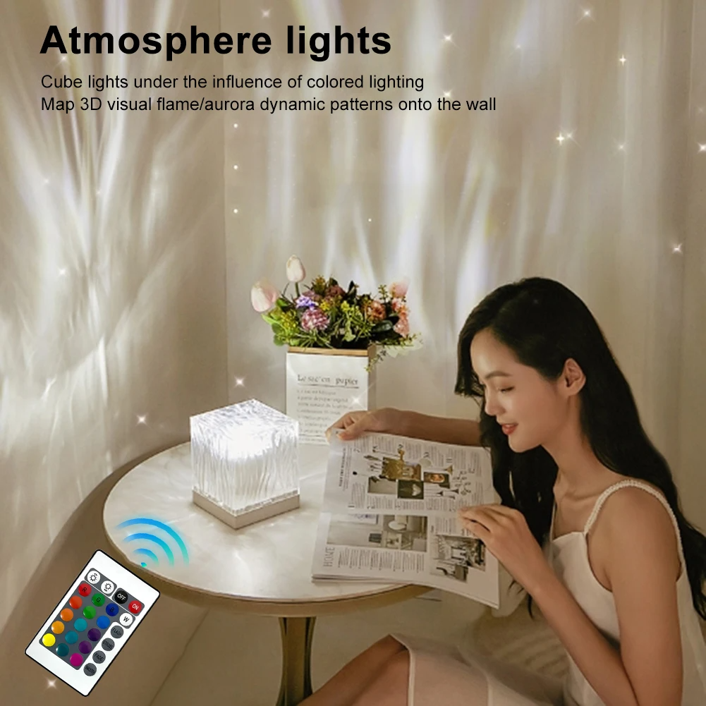 Northern Lights Water Ripple Lamp - Bedroom Ambience & Living Room Atmosphere Light - Nook Essence