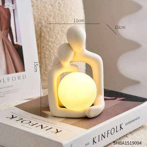 Abstract Art Lovers Night Light - Scandinavian Style for Cozy Spaces - Nook Essence