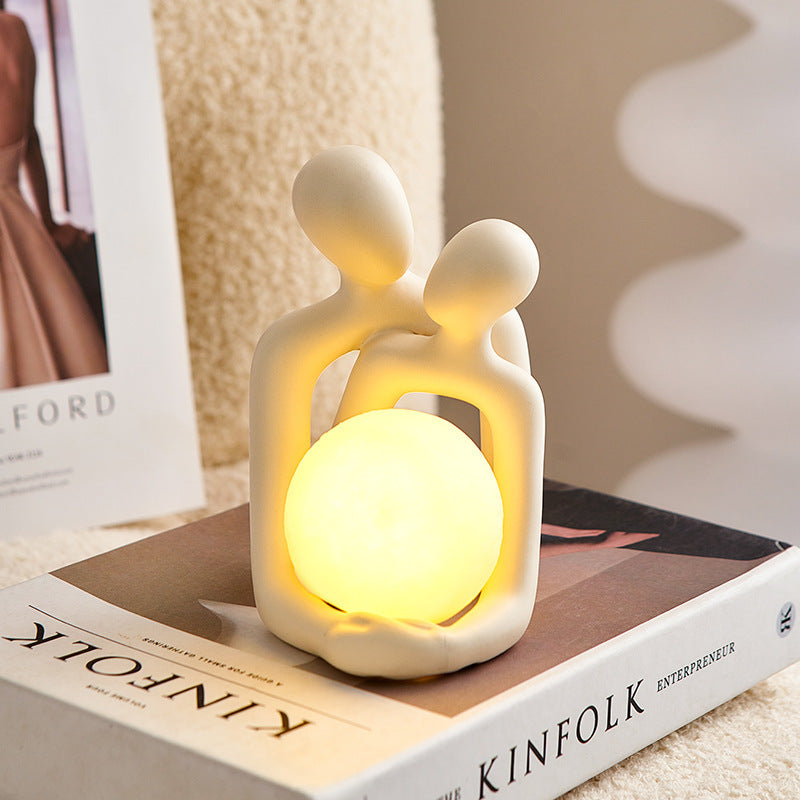 Abstract Art Lovers Night Light - Scandinavian Style for Cozy Spaces - Nook Essence